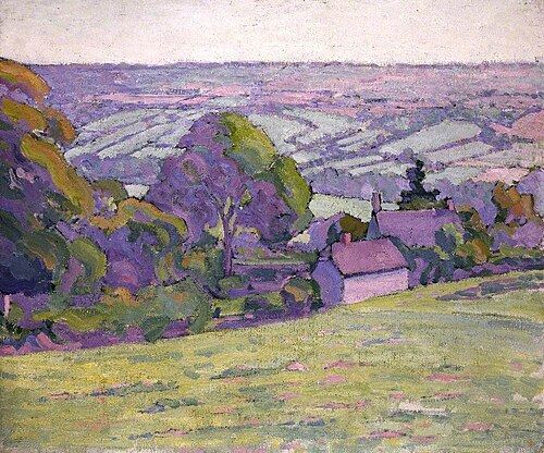 A Devonshire Valley, Number 1, 1913, Robert Bevan