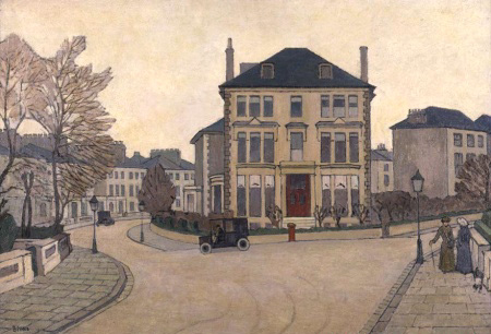 A Street Scene in Belsize Park, 1917, Robert Bevan