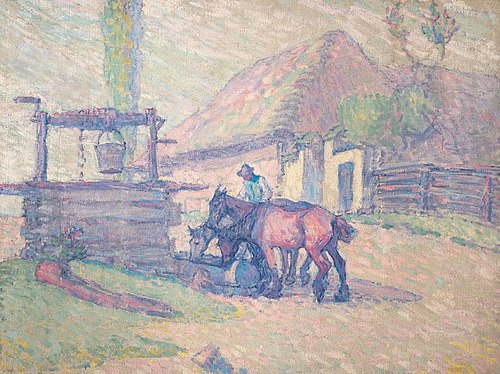 The Well at Mydlow, Poland, 1909, Robert Bevan