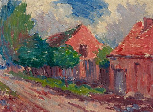 The Smithy at Szeliwy, Poland, 1905, Robert Bevan