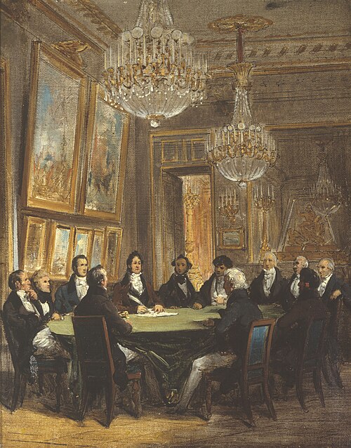 Le duc d'Orléans signant la proclamation de la lieutenance générale du royaume, le 31 juillet 1830, , 1836, Joseph-Désiré Court