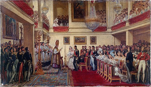 Le mariage du roi Léopold I avec la princesse d'Orléans, 1835, Joseph-Désiré Court