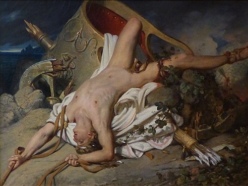 La mort d'Hippolyte, 1825, Joseph-Désiré Court