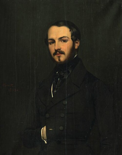 Portrait de Prosper Claude Ignace Constant Brugière de Barante (1816-1889), 1843, Joseph-Désiré Court