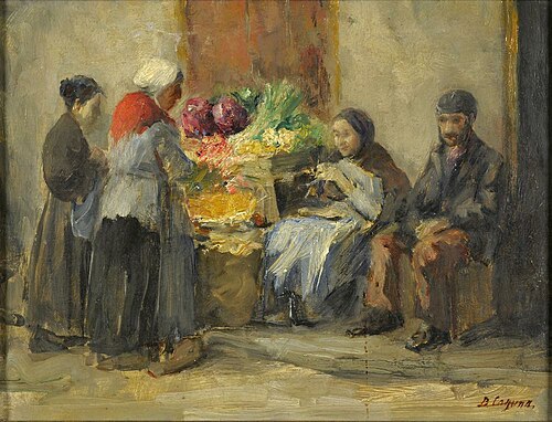 Groentestalletje, 1900, Baruch Laguna