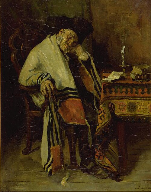 Man met gebedskleed, 1890, Baruch Laguna