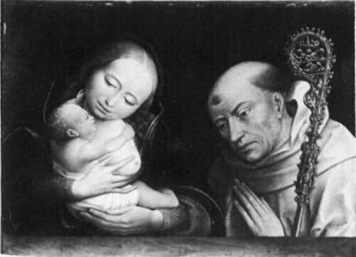 The Virgin with St Bernard, , Maître de la Légende de sainte Marie-Madeleine