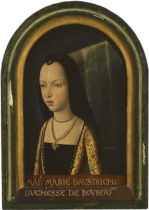Portrait of Mary of Burgundy (1457-1482), bust-length, wearing a henin and veil, , Maître de la Légende de sainte Marie-Madeleine
