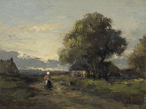 Landscape with Farmhouses, 1909, Jan van der Linde