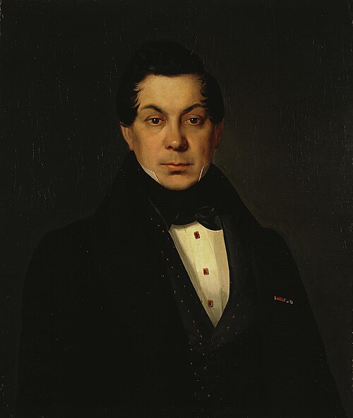 Portrait of the Merchant Ivan Zhadimerovsky, 1840, Pyotr Zakharov-Chechenets
