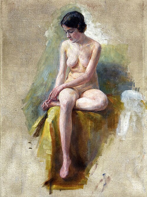 Female nude, 1926, Ivana Kobilca
