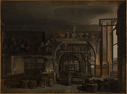 L'atelier de l'orfèvre Odiot (1763-1850), rue Saint-Honoré, 1822, François-Barthélémy-Augustin Desmoulins
