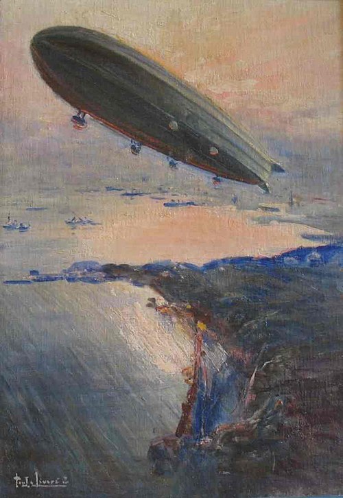 Le Dixmude survolant l'escadre, 1923, Paul Levéré