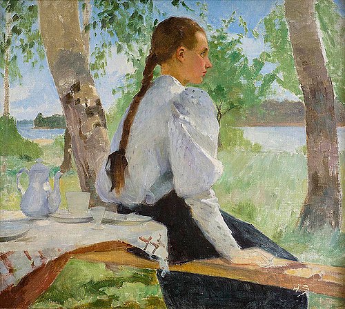 Young Woman under the Birches, 1891, Helene Schjerfbeck