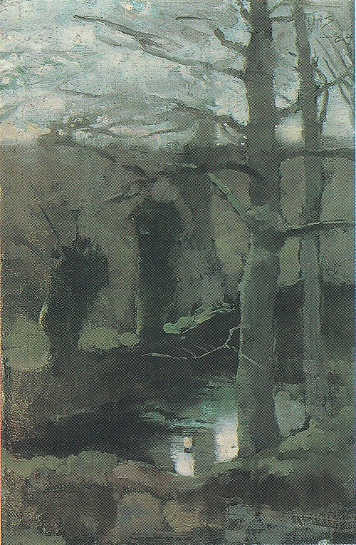 At the Pond, 1884, Helene Schjerfbeck