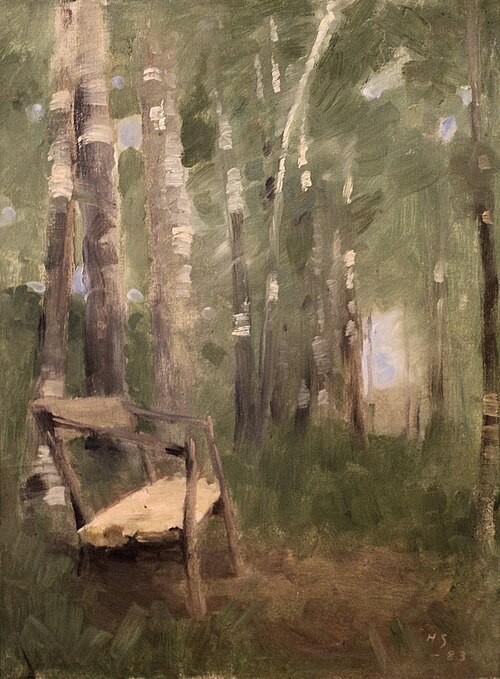 Park bench, 1883, Helene Schjerfbeck