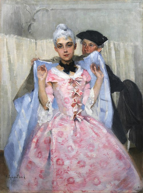Masquerade Picture; Rococo Woman, 1887, Helene Schjerfbeck