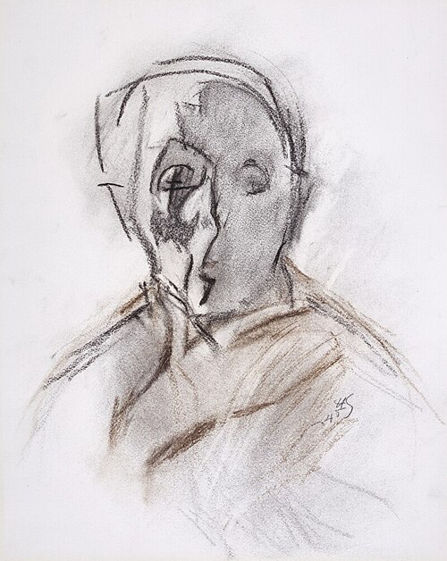 Self-Portrait with Eyes Closed, 1945, Helene Schjerfbeck