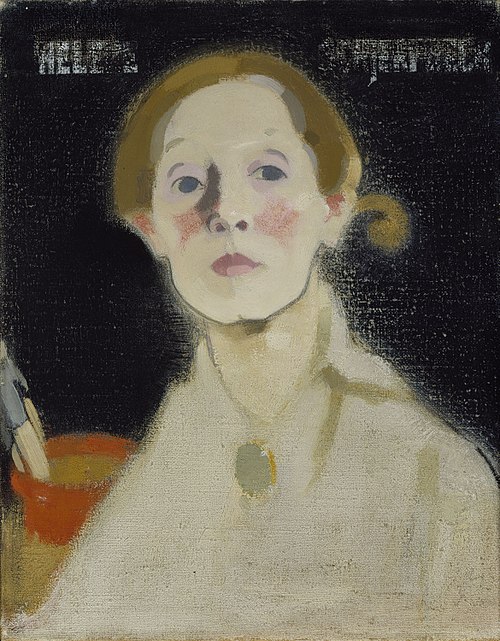 Self-Portrait with Black Background, 1915, Helene Schjerfbeck