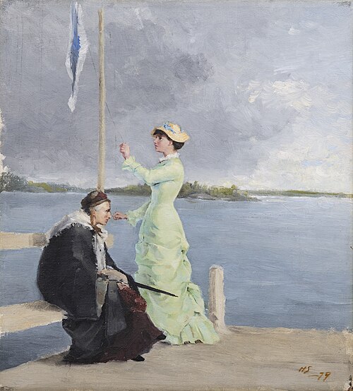 On the Jetty, 1879, Helene Schjerfbeck