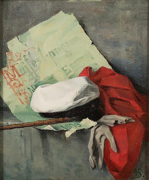 Student cap (after the party), 1879, Helene Schjerfbeck
