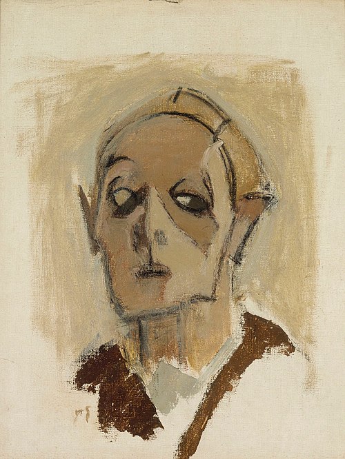 Self-Portrait en face I, 1945, Helene Schjerfbeck