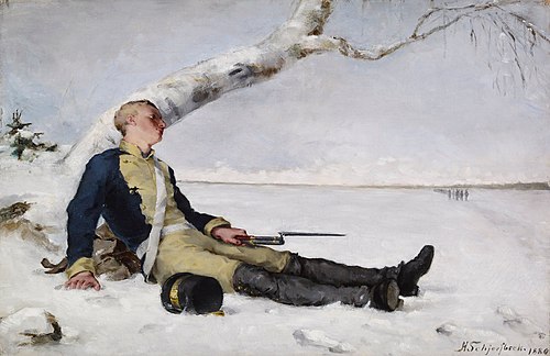 Wounded Warrior in the Snow, 1880, Helene Schjerfbeck