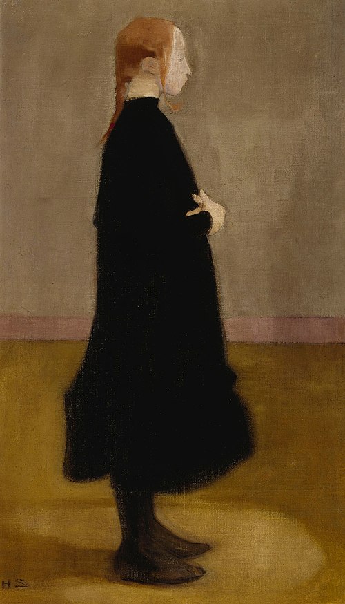 The School Girl II (Girl in Black), 1908, Helene Schjerfbeck