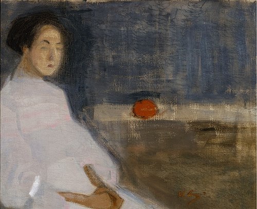 Costume Picture I (Girl with Orange, The Baker's Daughter), 1909, Helene Schjerfbeck