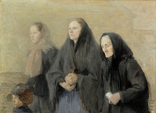 Churchgoers (Easter Morning), 1900, Helene Schjerfbeck