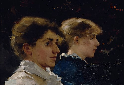 Two Profiles, 1881, Helene Schjerfbeck
