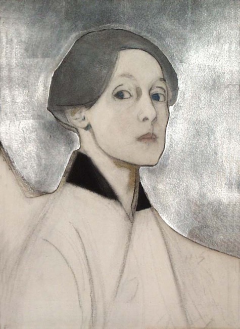 Self-Portrait with Silver Background, 1915, Helene Schjerfbeck