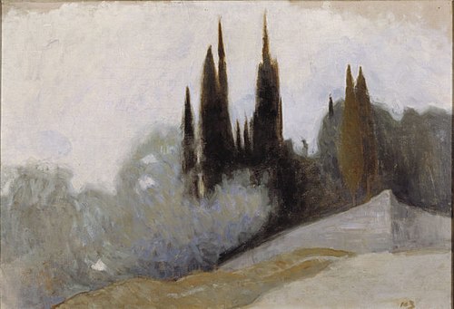 Cypresses, Fiesole, 1894, Helene Schjerfbeck