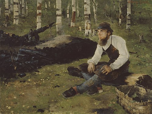 Charcoal Burner, 1882, Helene Schjerfbeck