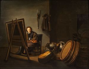 An Artist in His Studio, 1700, Pieter van den Bosch