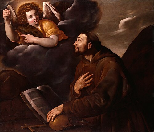 Saint Francis and the Angel, 1625, Pasquale Ottini