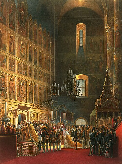 Anointing of Alexander II., 1856, Vasily Timm