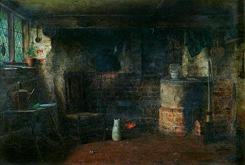 Cottage Interior, 1852, Frederick Daniel Hardy