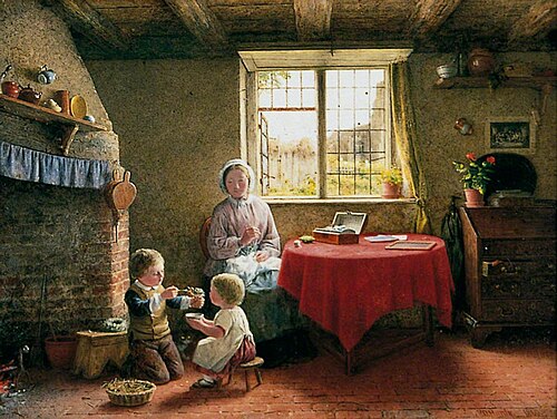 The Three Orphans, 1860, Frederick Daniel Hardy