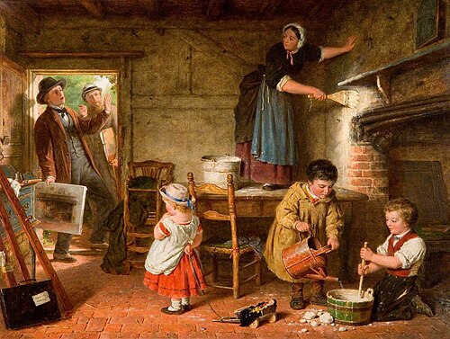 The Dismayed Artist, 1866, Frederick Daniel Hardy