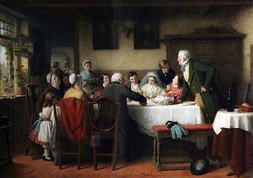 The Wedding Breakfast, 1871, Frederick Daniel Hardy