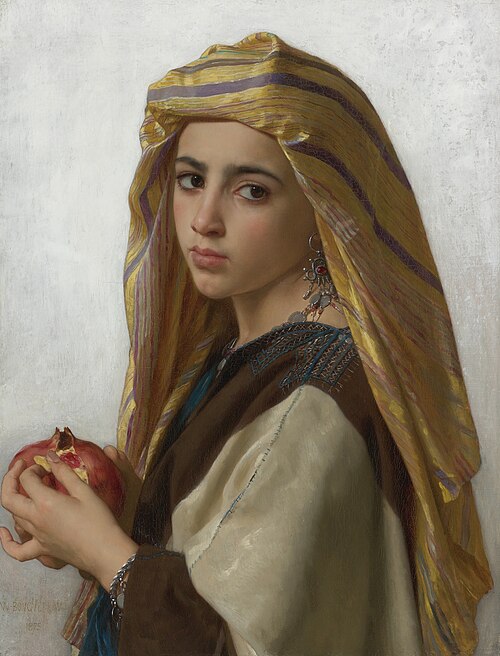 Girl with a Pomegranate, 1875, Frederick Daniel Hardy