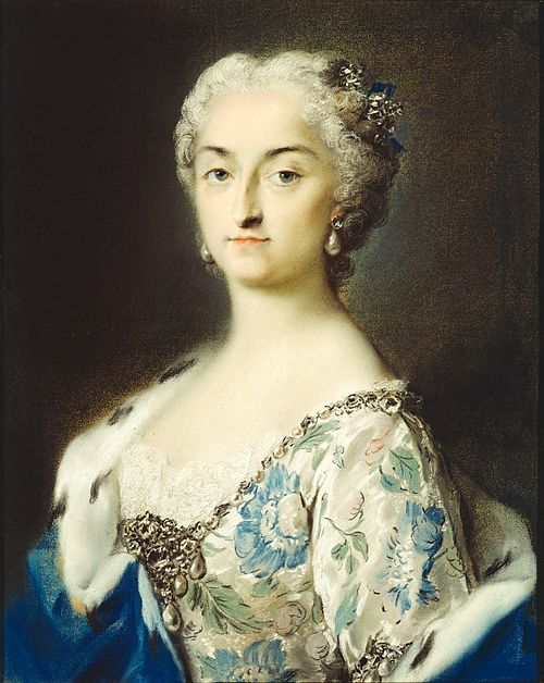 Porträt der Ursula Katharina von Altenbockum, Reichsfürstin von Teschen, 1730, Rosalba Carriera