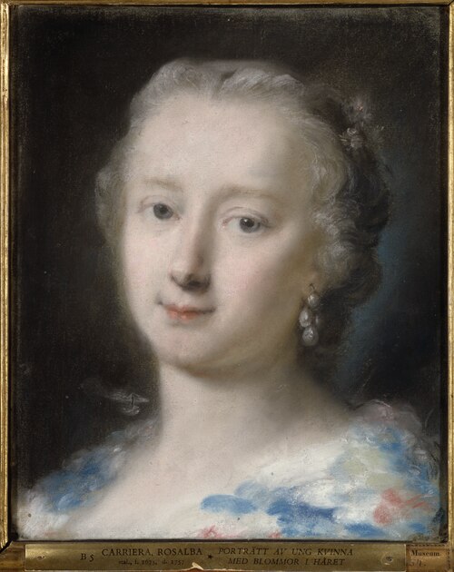 Young Woman with Flowers in her Hair, 1735, Rosalba Carriera