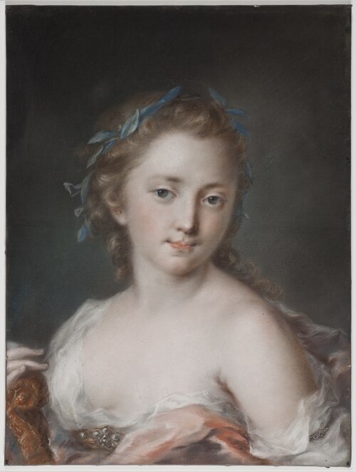 Young Woman with a Wreath of Laurels, , Rosalba Carriera
