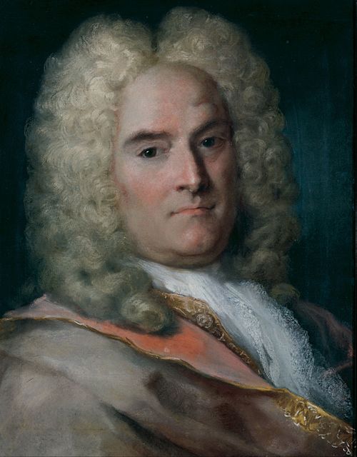 A Gentleman in a Gray Cape over a Gold-Embroidered Coat, 1715, Rosalba Carriera