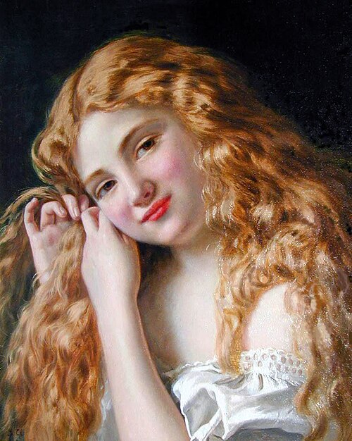 Young Girl Fixing Her Hair, , Sophie Gengembre Anderson