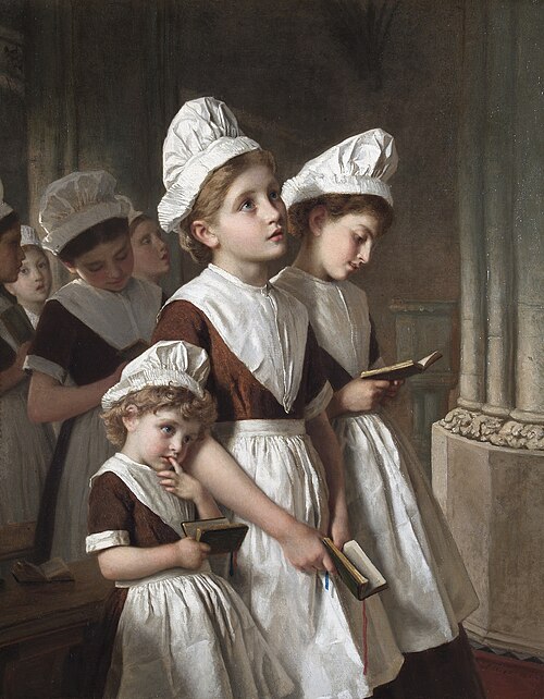 Foundling Girls in the Chapel, , Sophie Gengembre Anderson