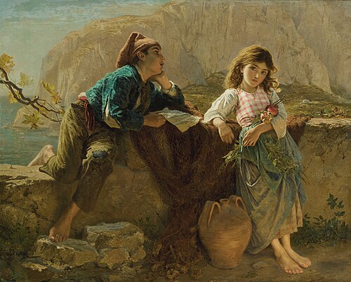 Fisherman's Children, Capri, 1871, Sophie Gengembre Anderson