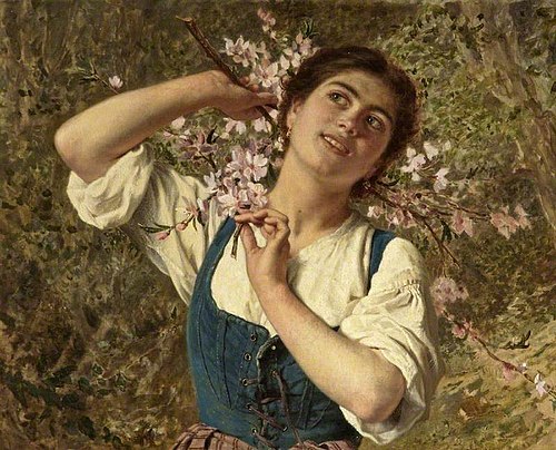 Capri Girl with Flowers, , Sophie Gengembre Anderson